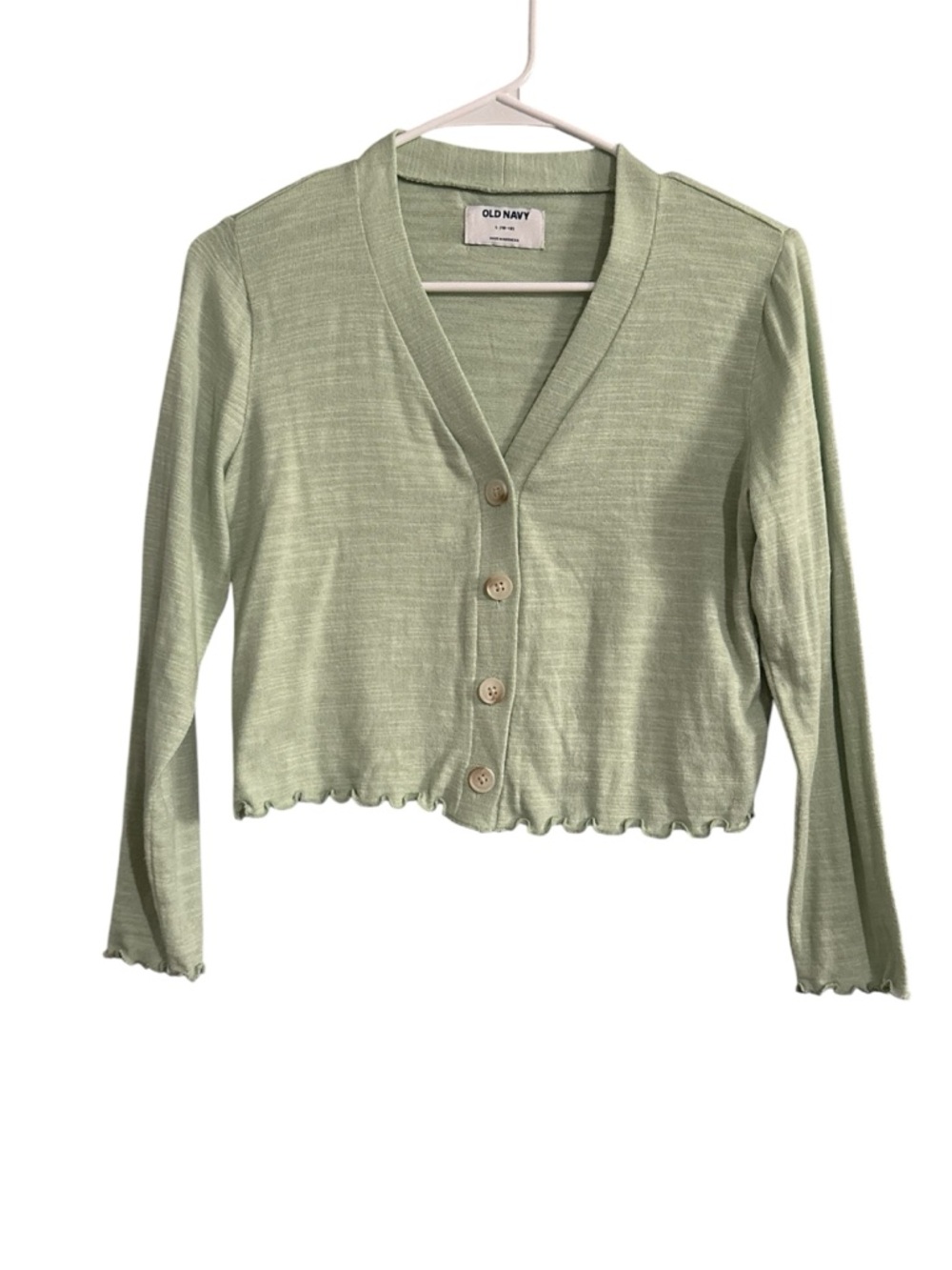 Old Navy Sage Green Lightweight Cropped Cardigan